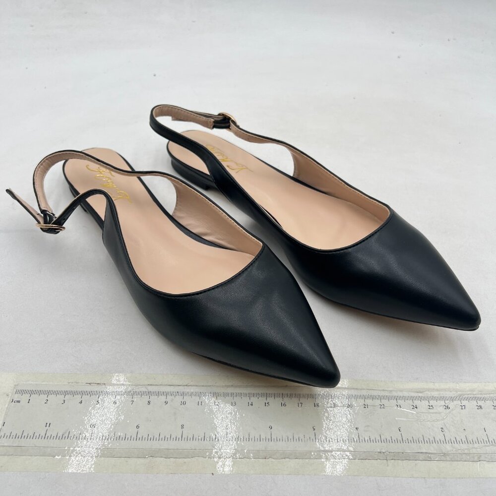 Chic Black Slingback Flats - Picture 4 of 8